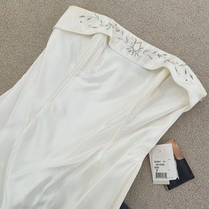 NWT Jessica McClintock white strapless formal gown